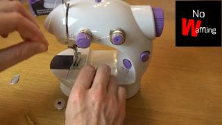 How to Thread Set Up a Mini Sewing Machine SM 202A Double Threads - Beginners guide