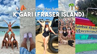CAMPING WITH STRANGERS FOR 3 DAYS ON K'GARI (FRASER ISLAND) ⛺️🏝🐕| 4x4s, dingoes & more! #Ausvlog6
