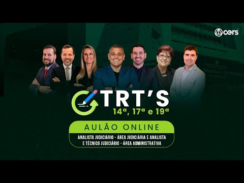 Revisão de Véspera Online: TRT 14ª, 17ª e 19ª Regiões