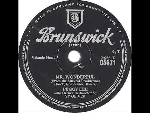 UK New Entry 1957 (74) Peggy Lee - Mr. Wonderful