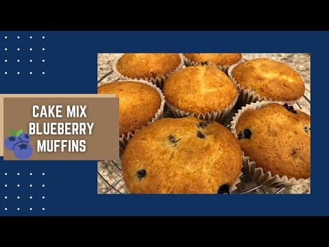 Cake Mix Blueberry Muffins | Quick & Easy Blueberry Muffin Recipe