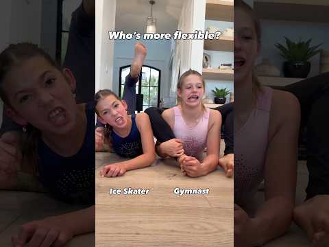 There was an obvious winner 😂 #gymnast #iceskater #funny #flexible #wow