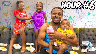 BECOMING A SINGLE DAD FOR 24 HOURS! *SHE LEFT US*