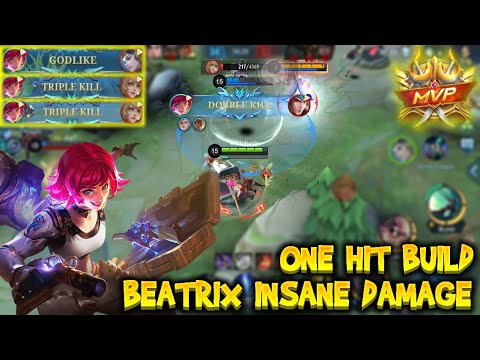 BEATRIX ONE HIT BUILD + EMBLEM | STILL OVERPOWERED & INSANE DAMAGE??!! (Mobile Legends)