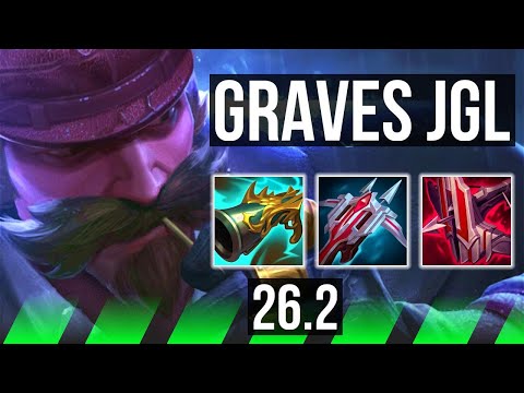GRAVES vs KHA'ZIX (JGL) | Perfect KDA: 26/0/7, 56K damage | EUNE Challenger | 26.2