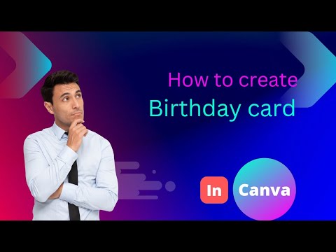 How to create birthday card in Canva # birthday cards