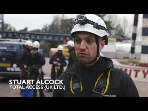 Thorpe Park Engineers Dangle from 205ft Stealth Roller Coaster