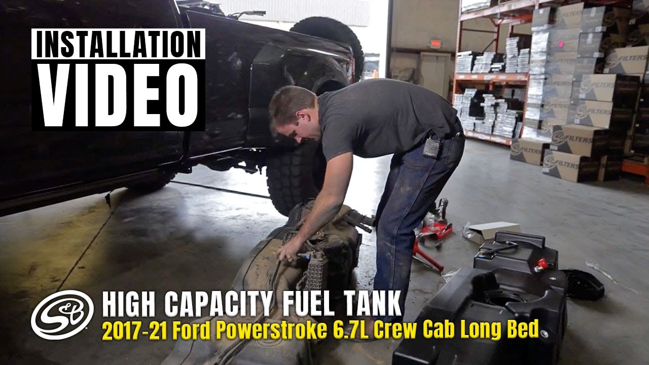S&B 68 Gallon Replacement Fuel Tank for 2017-23 Ford Powerstroke 6.7L Crew Cab Long Bed