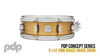 Video thumbnail for Kirkee B and the PDP 5x14 Concept Series Brass Snare by Pacific Drums