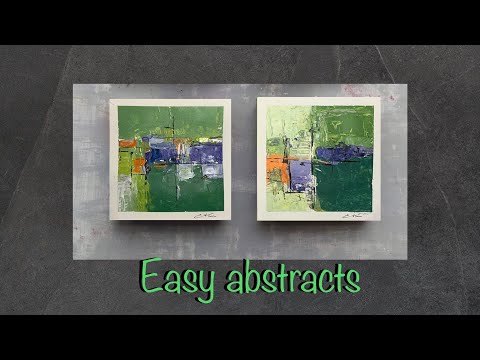How to paint using only a palette knife |Easy abstract painting demonstration