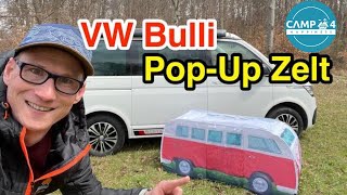 Pop-Up Zelt VW Bulli zum Verstauen von Equipment (Wurfzelt, Packzelt, Spielzelt)