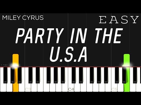 Miley Cyrus - Party In The U.S.A | EASY Piano Tutorial