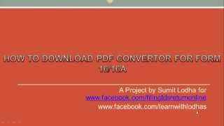 How to Download PDF Convertor utility for Form 16/16A