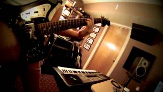 Chris tracking guitar @ Small Room Studio