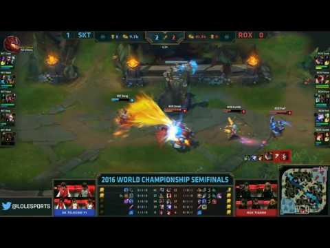 ROX vs SKT Game 2 Crazy coordination on a tower dive escape