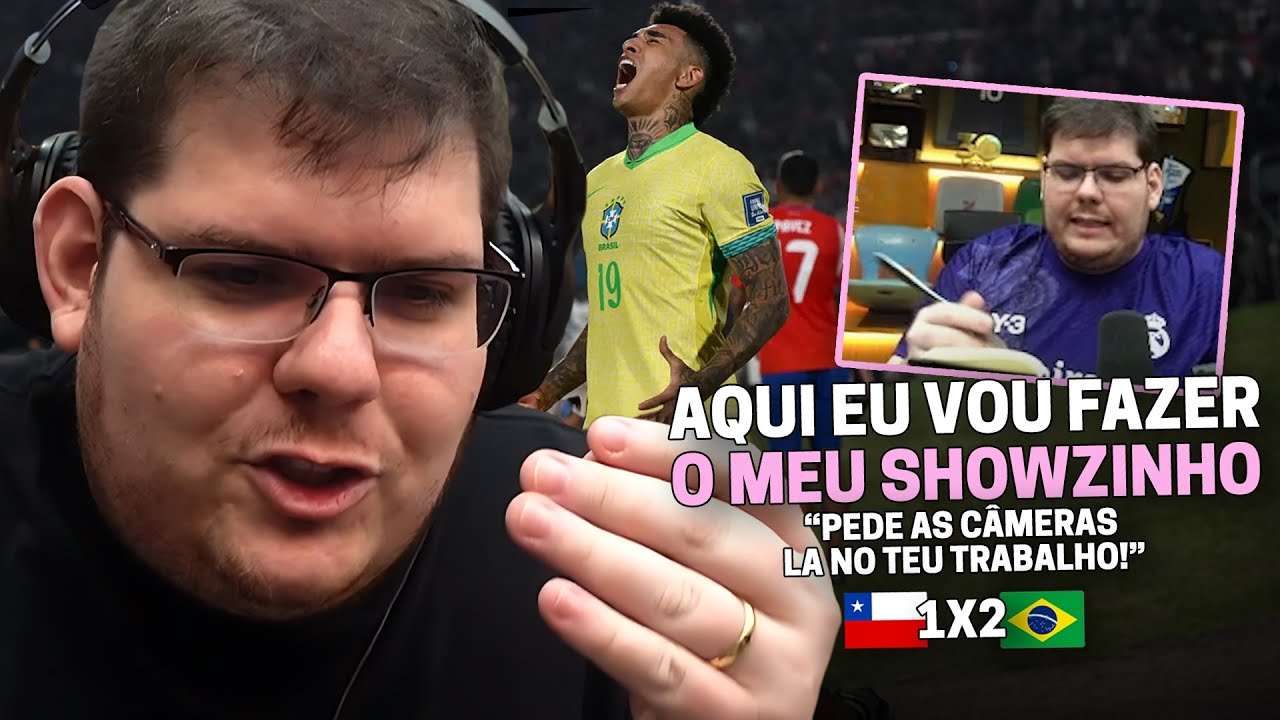 CASIMIRO REAGE: CHILE 1X2 BRASIL - ELIMINATÓRIAS PARA A COPA | Cortes do Casimito