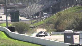 Rear-ender car crash at Lemons Infineon Oct 2011