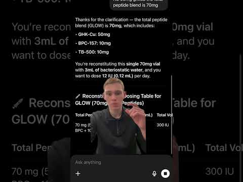 How to Reconstitute the GLOW Peptide Blend #glow #peptides