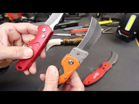 Bird Beak Evolution: Hawkbill knives from Milwaukee, Klein and Doyle. Similar but different.