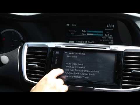 How To set up the door locks on 2016 Honda Accord