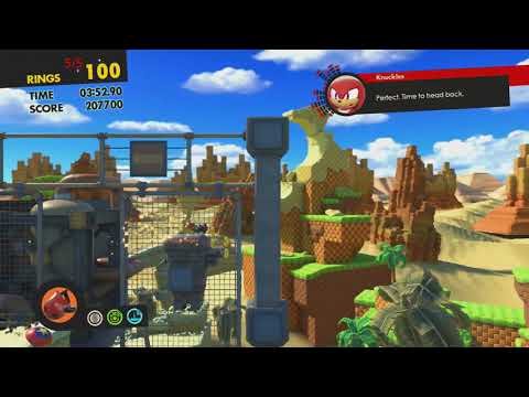 Sonic Forces - Stage 20 All Red Star RIngs Guardian Rock (Green Hill)
