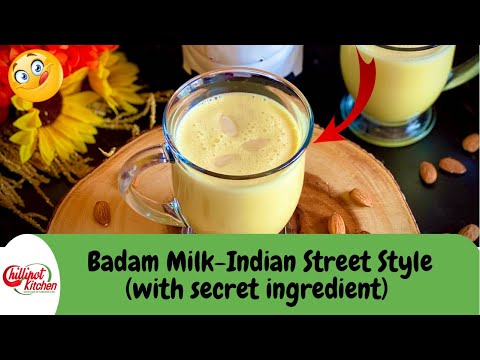 India's Famous Street Style Badam Milkshake Recipe|Almond Milkshake|Badam Shake | Badam Paal Recipe