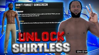 HOW TO GO SHIRTLESS IN NBA 2K22! FASTEST METHOD TO TAKE OFF YOUR SHIRT