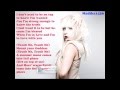 Lady Gaga - G.U.Y Lyrics 