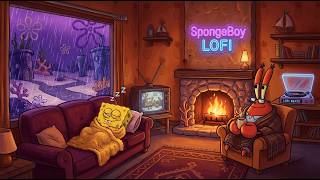 【Cozy Rain】 Warm blanket and soft rain for sweet dreams 🌙 ~ SpongeBoy Lofi 💤