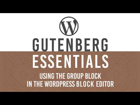 Group content in WordPress Gutenberg Block Editor using Group blocks