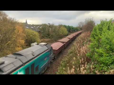 Class 68 Thrash! DRS 68018 Passes Dysart Working 6K11 to Auchterarder | 06/11/22