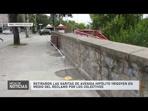 Sacaron las garitas de las paradas de colectivos en Av. Hipólito Yrigoyen