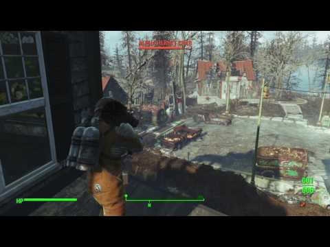 Fallout 4 Alpha Hermit Crab fly and fall lol