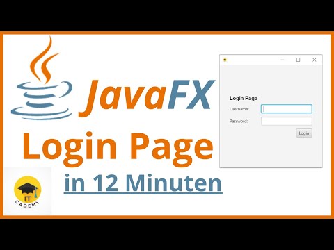 JavaFX Login Page | Javafx Tutorial Deutsch
