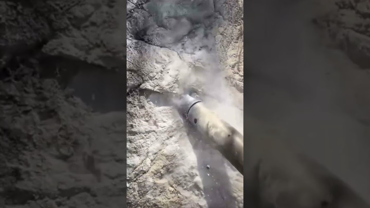 DTH Hammer Bit Working#rockdrilling #mining #drillingbit