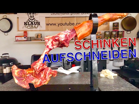 Wie man einen SERRANO SCHINKEN AUFSCHNEIDET --- Klaus grillt