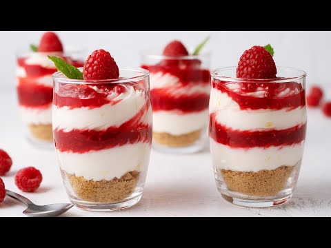Raspberry Cheesecake Shots | Small Batch Super Easy Dessert
