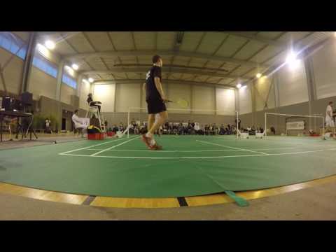 Badminton interclub Top 12 Talence VS Strasbourg Simple homme 1