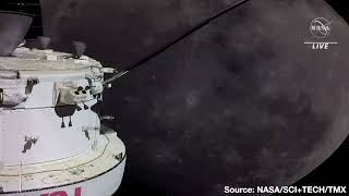 NASA Feed Captures Dark Side of the Moon and a Crescent Earth
