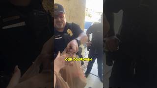 Family Orders DoorDash but Cops Deliver It 😂 #shorts