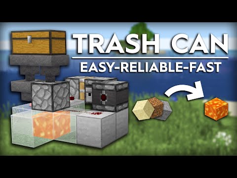 Minecraft Trash Can - Item Disposal Machine - Easy build and Reliable design - 1.20+