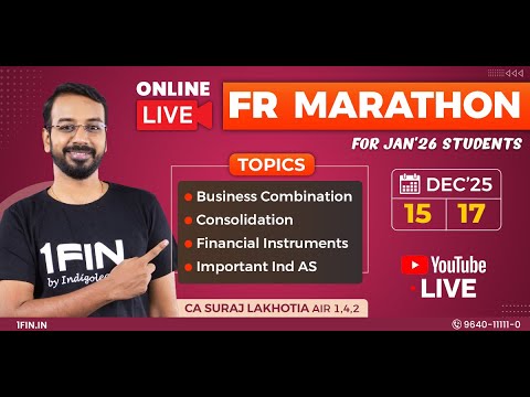 1FIN by IndigoLearn CA Final and FR by CA Suraj Lakhotia (AIR 1,4,2)
