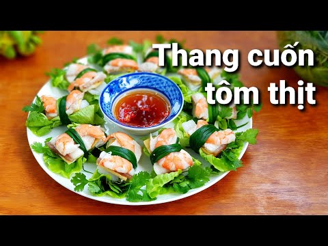 Cách làm Thang cuốn Hà Nội | Bún cuốn tôm thịt | Bún cuốn | Hà Ly Cooking