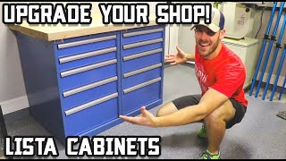 Heavy Duty Shop Workbench with Lista Cabinets