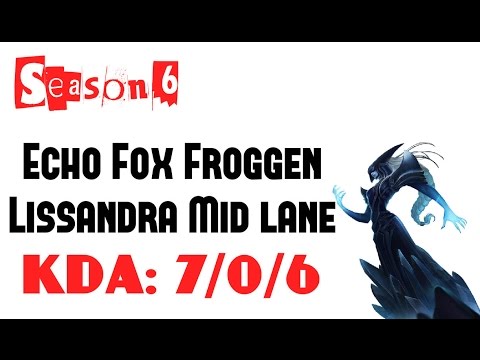 NA Challenger LOL - Echo Fox Froggen - Lissandra Mid lane (Feb 16, 2016)