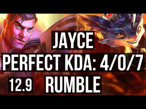 JAYCE vs RUMBLE (TOP) | 4/0/7, 300+ games | NA Diamond | 12.9