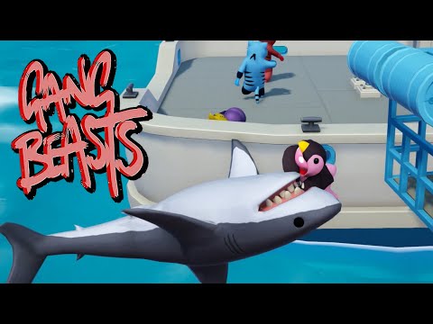 Shark Snack Attack - GANG BEASTS [Melee] Xbox One Gameplay