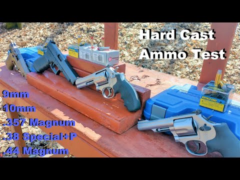 🔨 Hard Cast Dangerous Animal 🐻 Ballistic Test - 9mm, 10mm, .38 SPL .357 Mag & .44 Mag