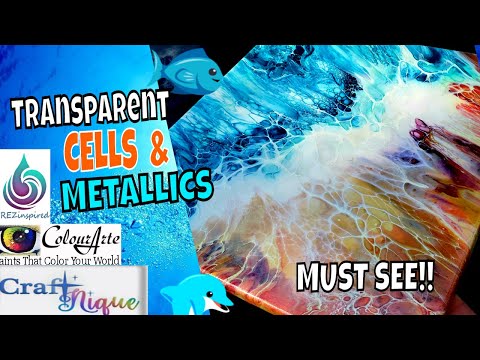 119. BEAUTIFUL OCEAN WAVE PAINTING TUTORIAL SWIPE TECHNIQUE FLUID ART | BLOOM TECHNIQUE