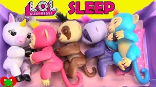 Fingerlings Go To Sleep With LOL Series 3 Lil Sisters Surprises